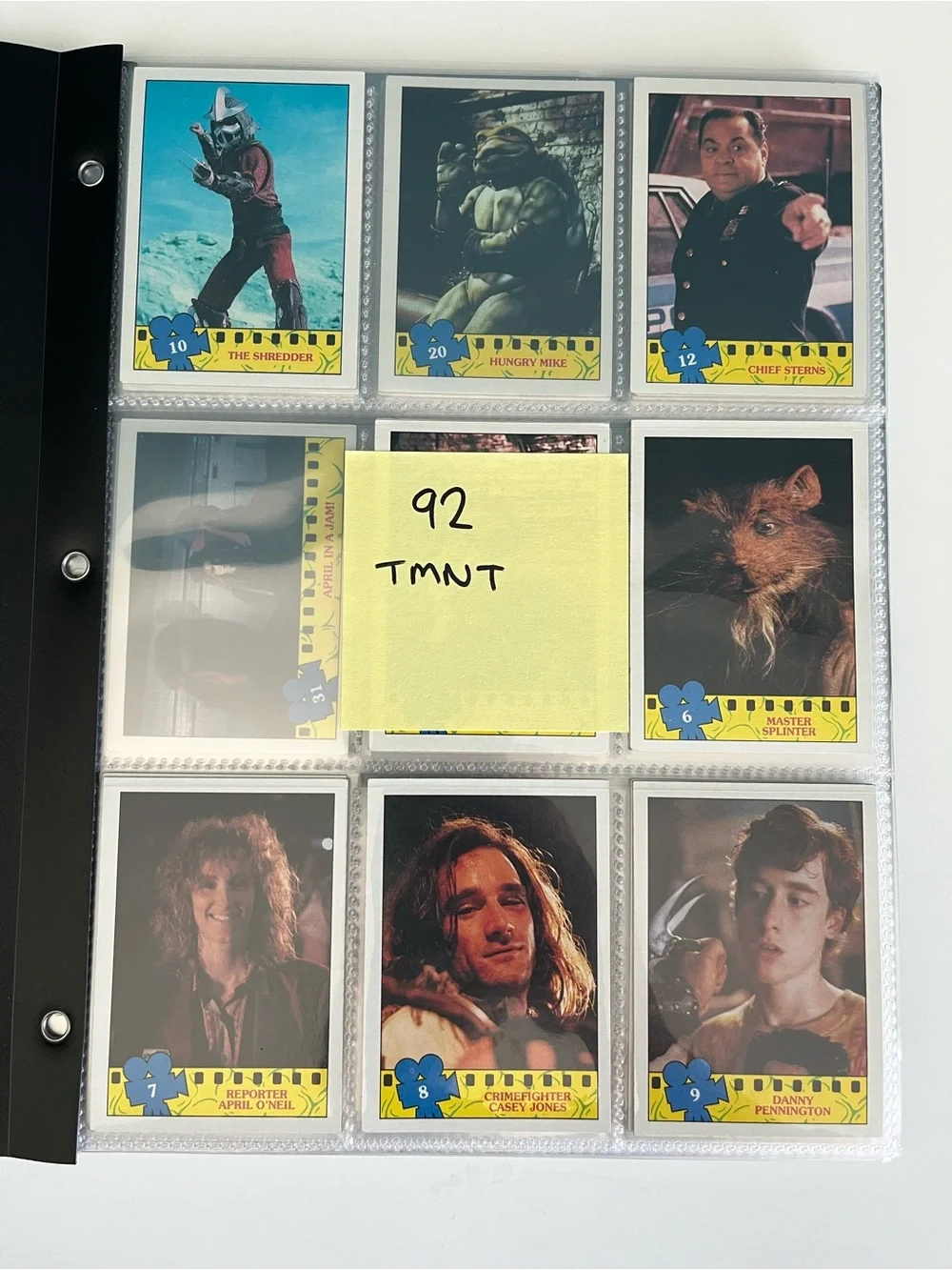 1990 Topps Teenage Mutant Ninja Turtles TMNT Movie Trading Cards